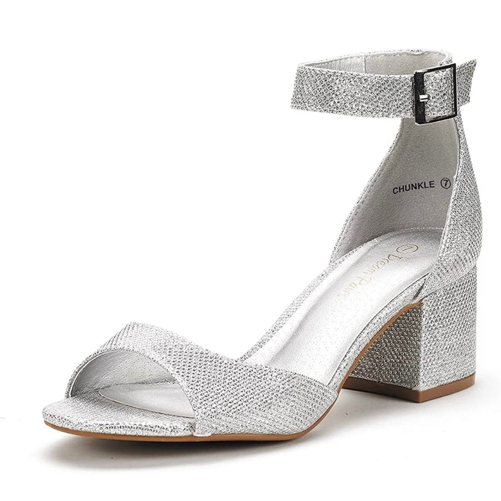Silver sparkly shoes size 7